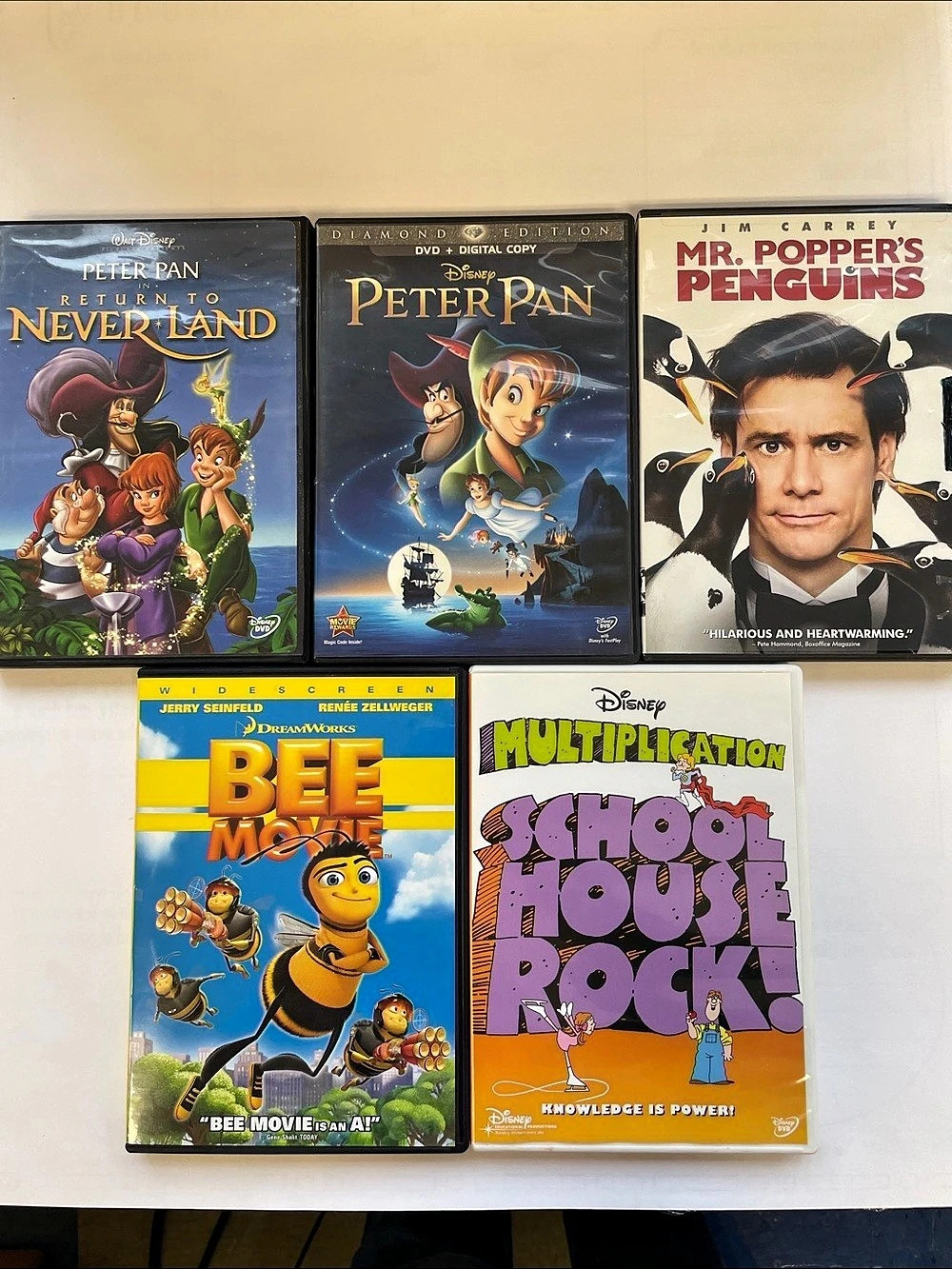 Disney DVD movie bundle 5-Disc Set